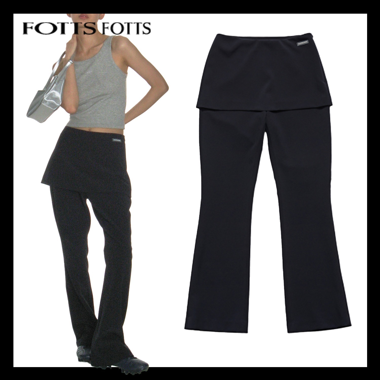 【FOTTSFOTTS】OVERLAPPING PANTS★韓国の人気★/追跡付