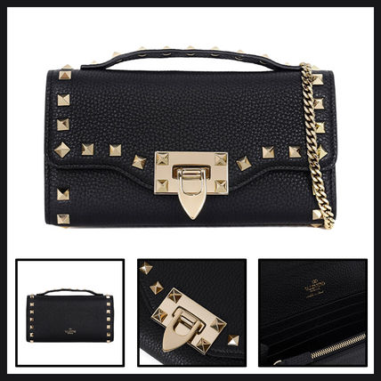 ★送料・関税込★VALENTINO★スタッド ショルダーバッグ★ カーフスキン VALENTINO(ヴァレンティノ) ショルダーバッグ