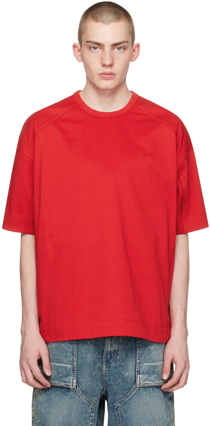 【関税込み】Juun.J レッド ジップポケット Tシャツ