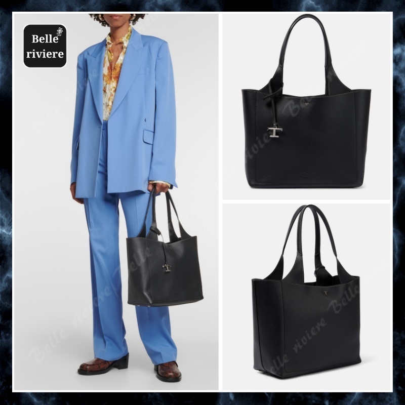 24PF new/TOD'S ミディアムレザートートバッグ Bag Black