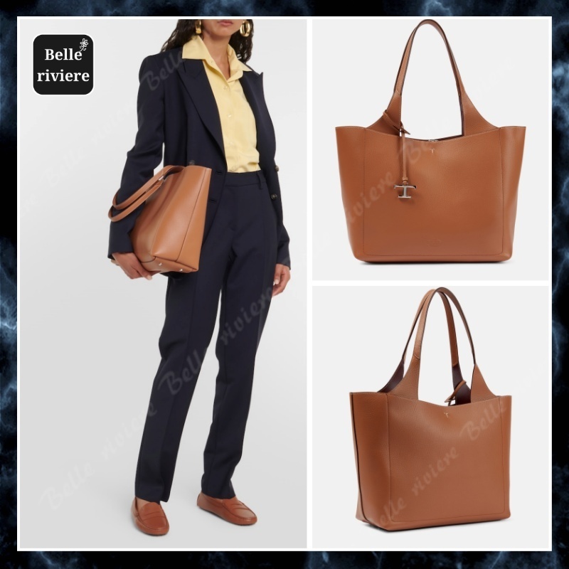 24PF new/TOD'S ミディアムレザートートバッグ Bag Brown