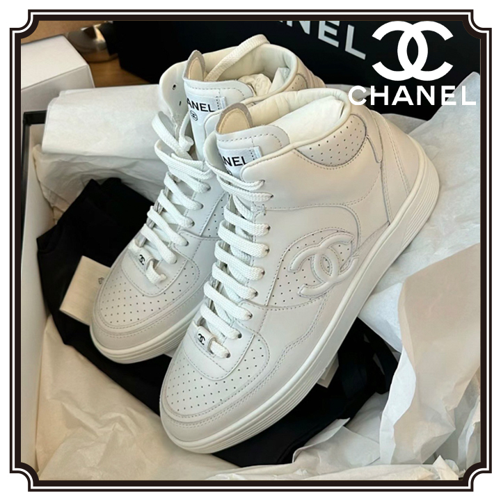 【スタイルUP♡】CHANEL ハイカット スニーカー ホワイト