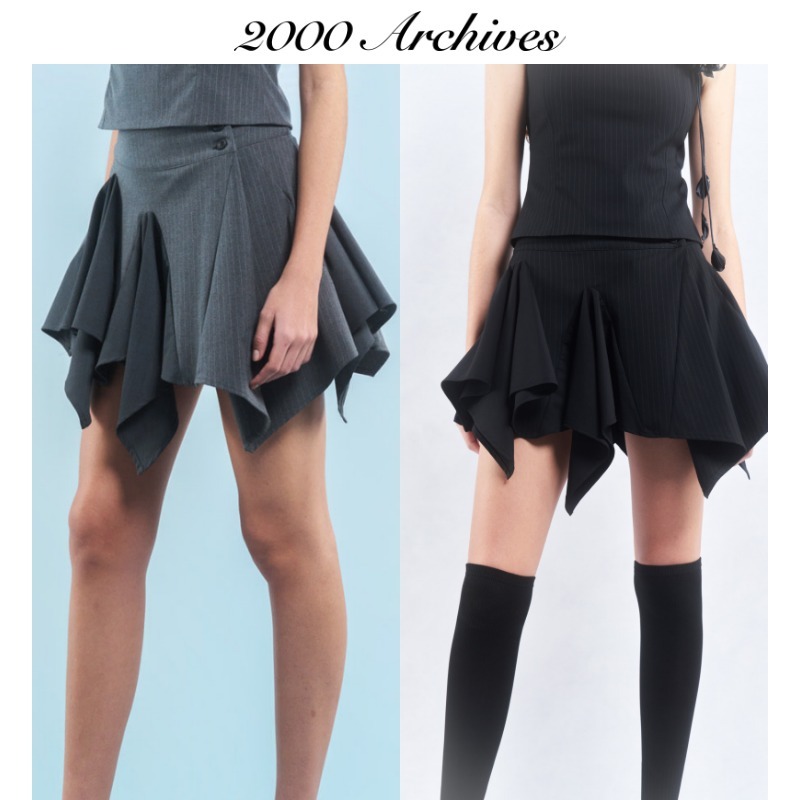 【2000Archives】BLOCK UNBALANCED MINISKIRT
