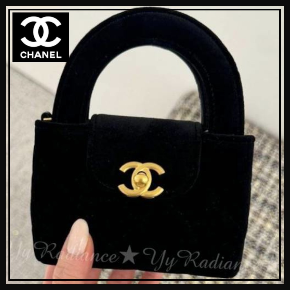 【愛らしいベルベット♡】CHANEL ミニ ハンドバッグ