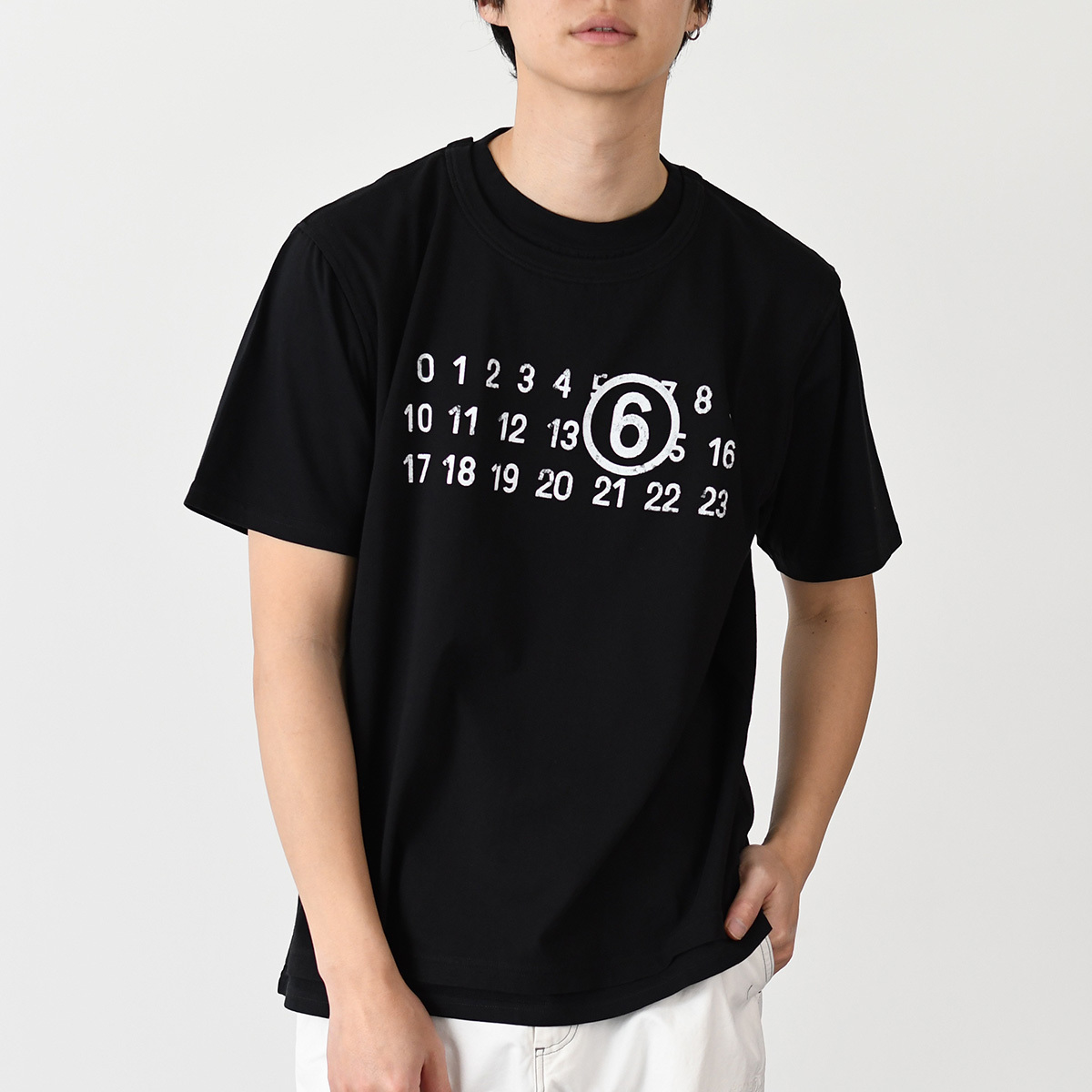【国内即発】MM6 ツーレイヤー コットンジャージーTシャツ