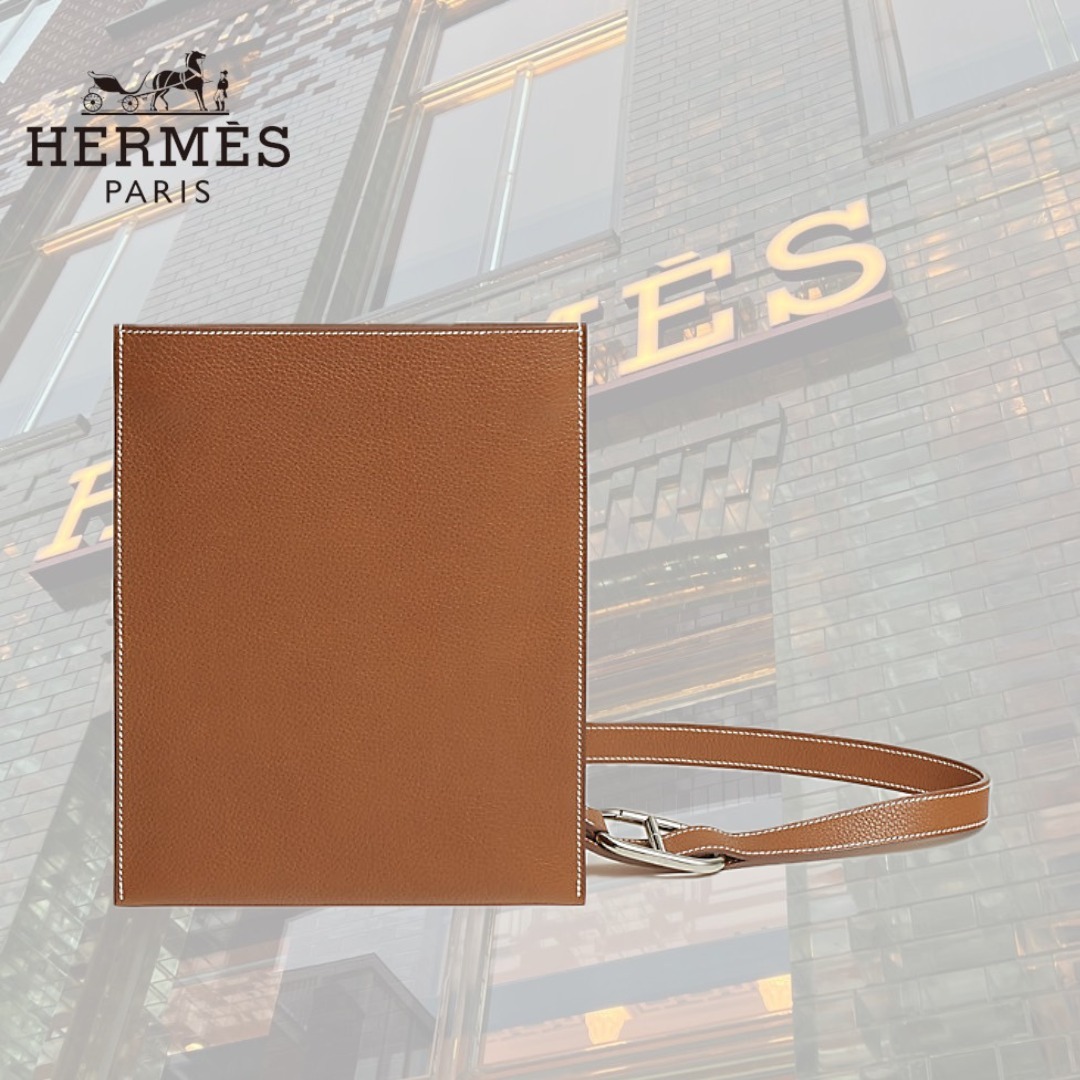 【シンプルで使いやすい】HERMES ウォレット ショルダーバッグ