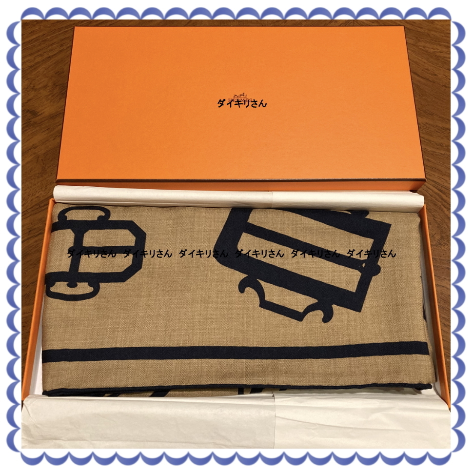 HERMES スカーフ Bouclerie Moderne en Casaques giant triangle