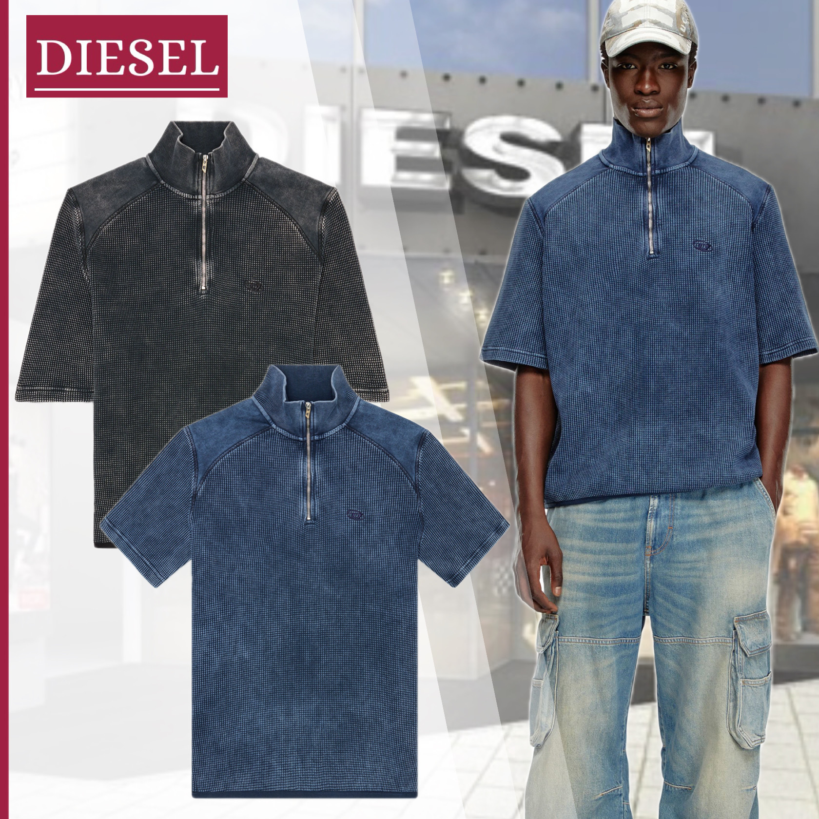 【国内即発】DIESEL『S-Wafcool ジップアップスウェット』送料込