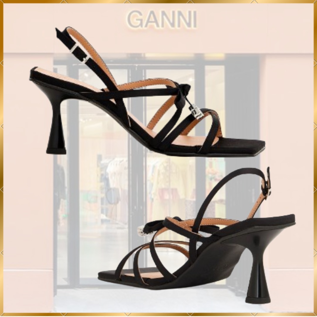 ♦Ganni♦サテン スリングバックサンダル