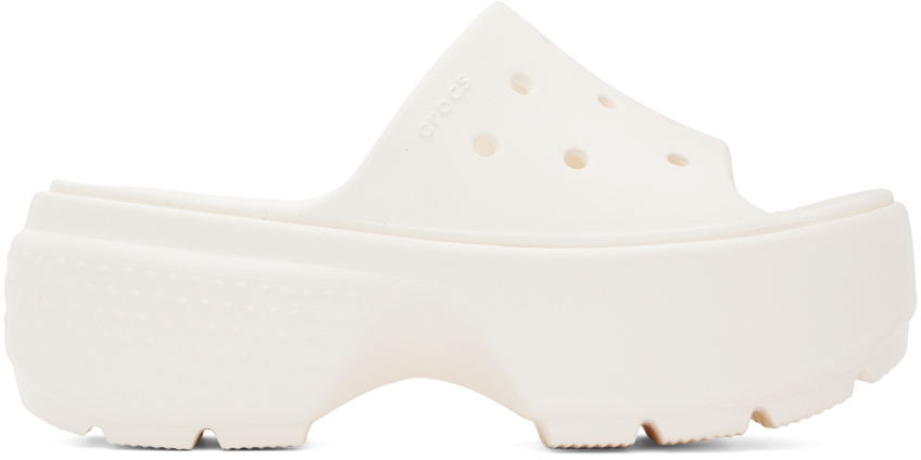 【関税込み】Crocs オフホワイト Stomp スライド