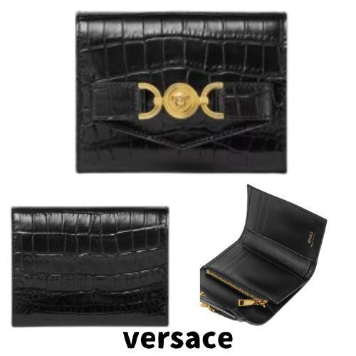 【versace】メデューサ'95クロコダイルエフェクトウォレット