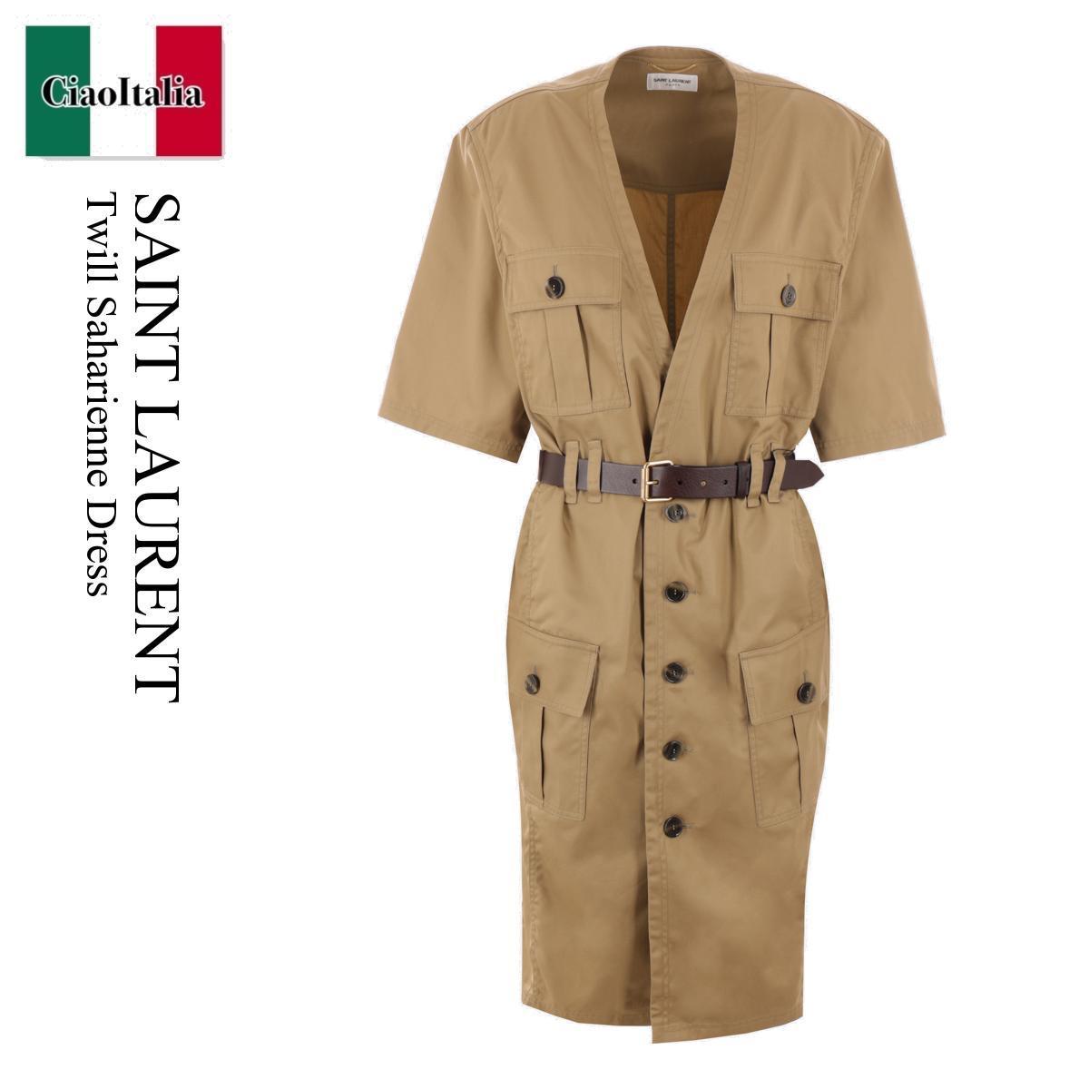 ワンピース Saint Laurent Twill Saharienne Dress