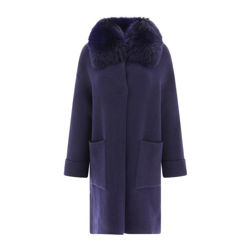 コート GIOVI FW23 Wool and cashmere coat (P2327VO/96BLU)
