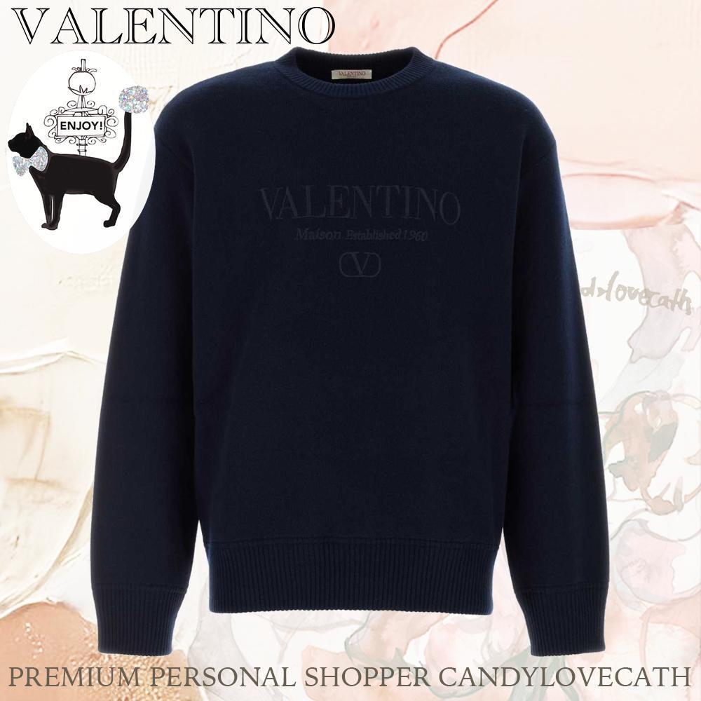 Tシャツ・カットソー VALENTINO GARAVANI Dark Blue Wool Sweater