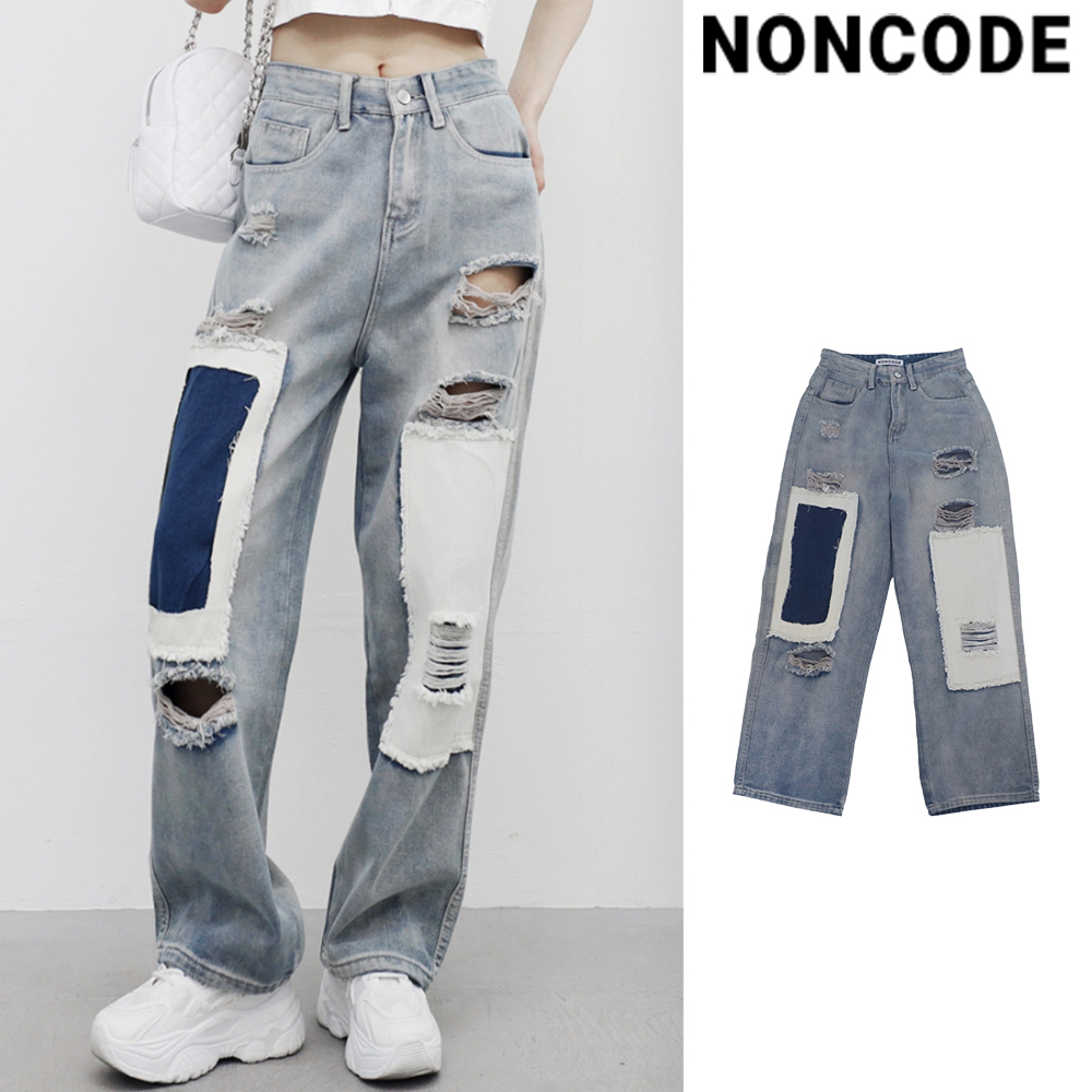【NONCODE】24SS★ [NONCODE] Theon Damage Color Washing PT