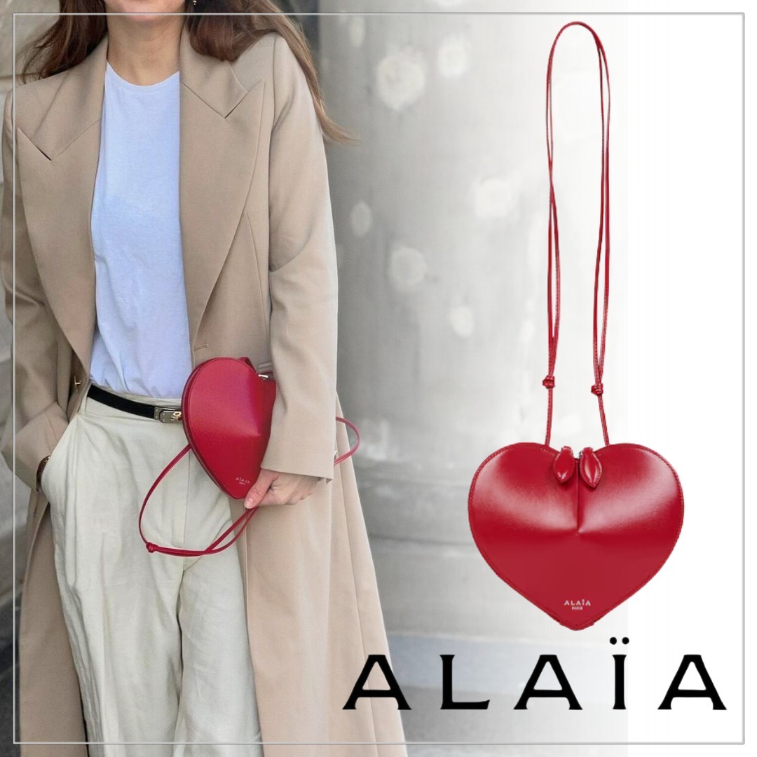 【VERY掲載】ALAIA◆ル・クール レザー ショルダーバッグ ロゴ付
