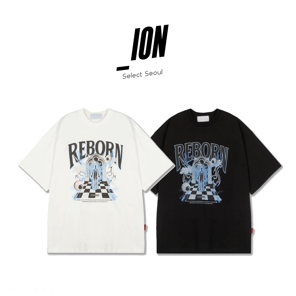 【IONSEOUL】 Digital Chess Short Sleeve T Shirt 4JH397