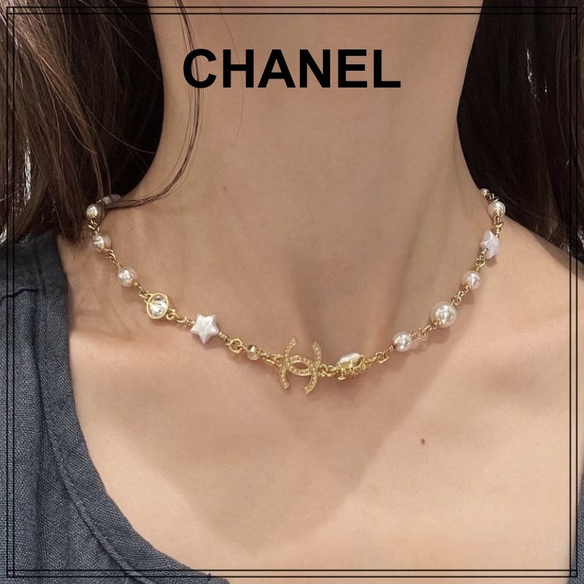 可愛い【CHANEL】コメットとCCマーク ネックレス
