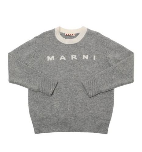 MARNI】ロゴ ニット セーター 大人もOK カシミヤ混 Ω キッズ用