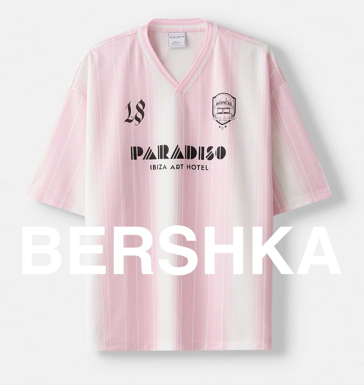 ★ドイツ発*BERSHKA x PARADISO*フットボールシャツ/PINK★