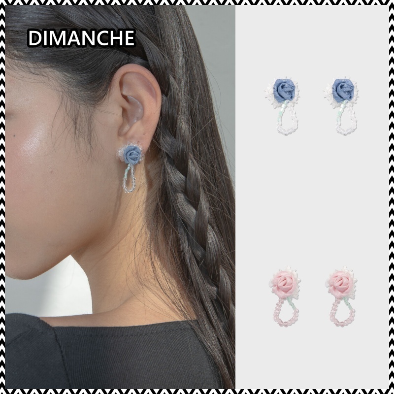 《DIMANCHE》 BEADS ROSE EARRINGS