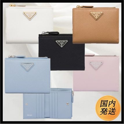 コンパクト★ 国内発送 PRADA 折りたたみ財布 1ML050 1ML050 ホワイト（白）系 PRADA(プラダ) 財布・小物(レディース