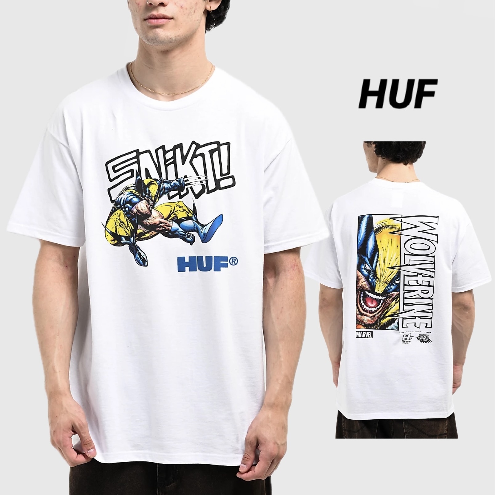 ◆HUF◆デッドプール Beserk ホワイト Tシャツ 送料込