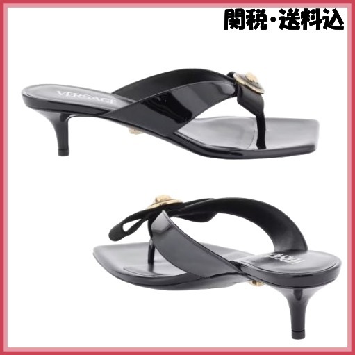 VERSACE■ヴェルサーチェ メドゥーサモチーフ レザー サンダル