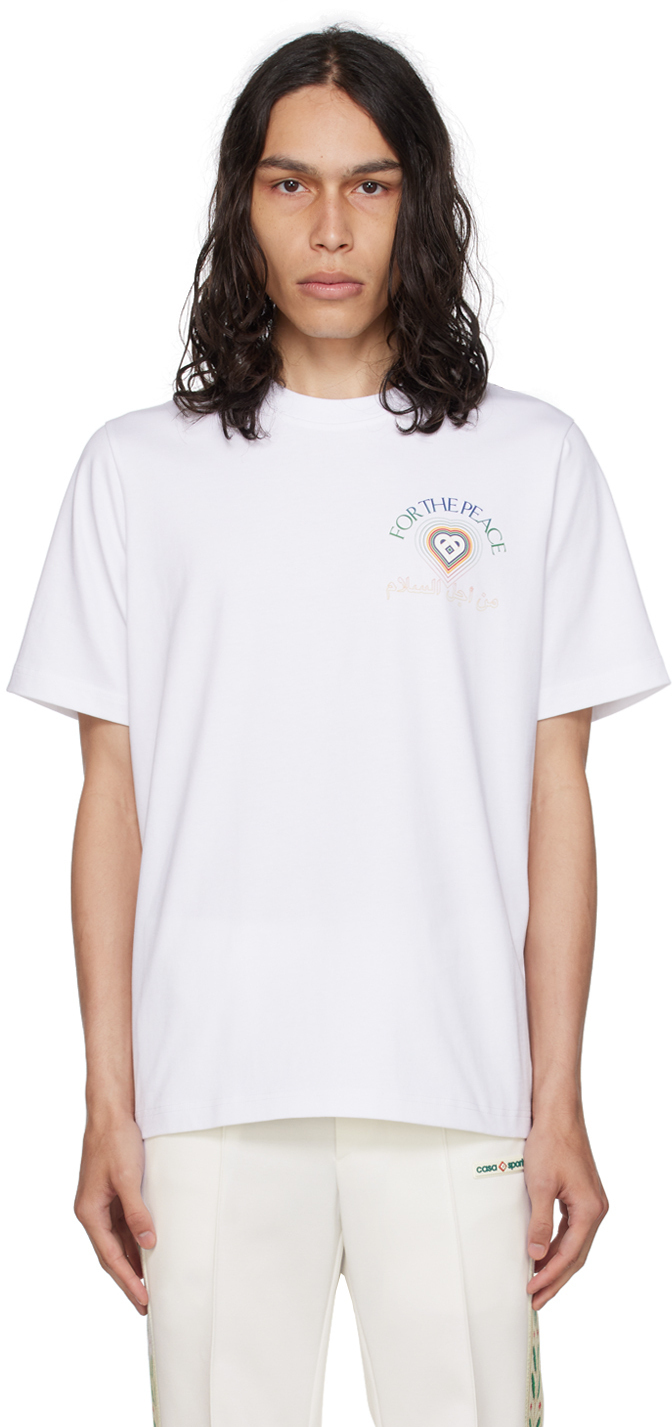 【関税込み】Casablanca ホワイト For The Peace Tシャツ