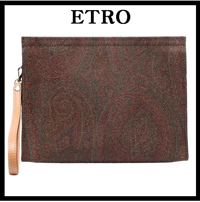 ☆送料・関税込☆ETRO★ペイズリー ストラップ クラッチバッグ★
