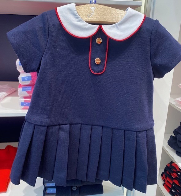 JACADI(ジャカディ) 6-12m 清楚な紺色ワンピース essentiels