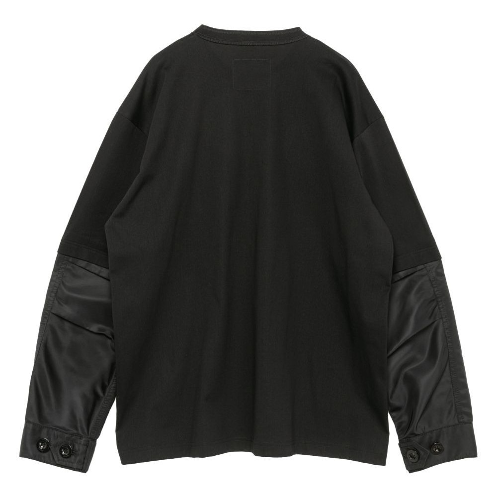 ◆sacai◆NylonTwill x CottonJersey L/S T-Shirt《すぐお届け》