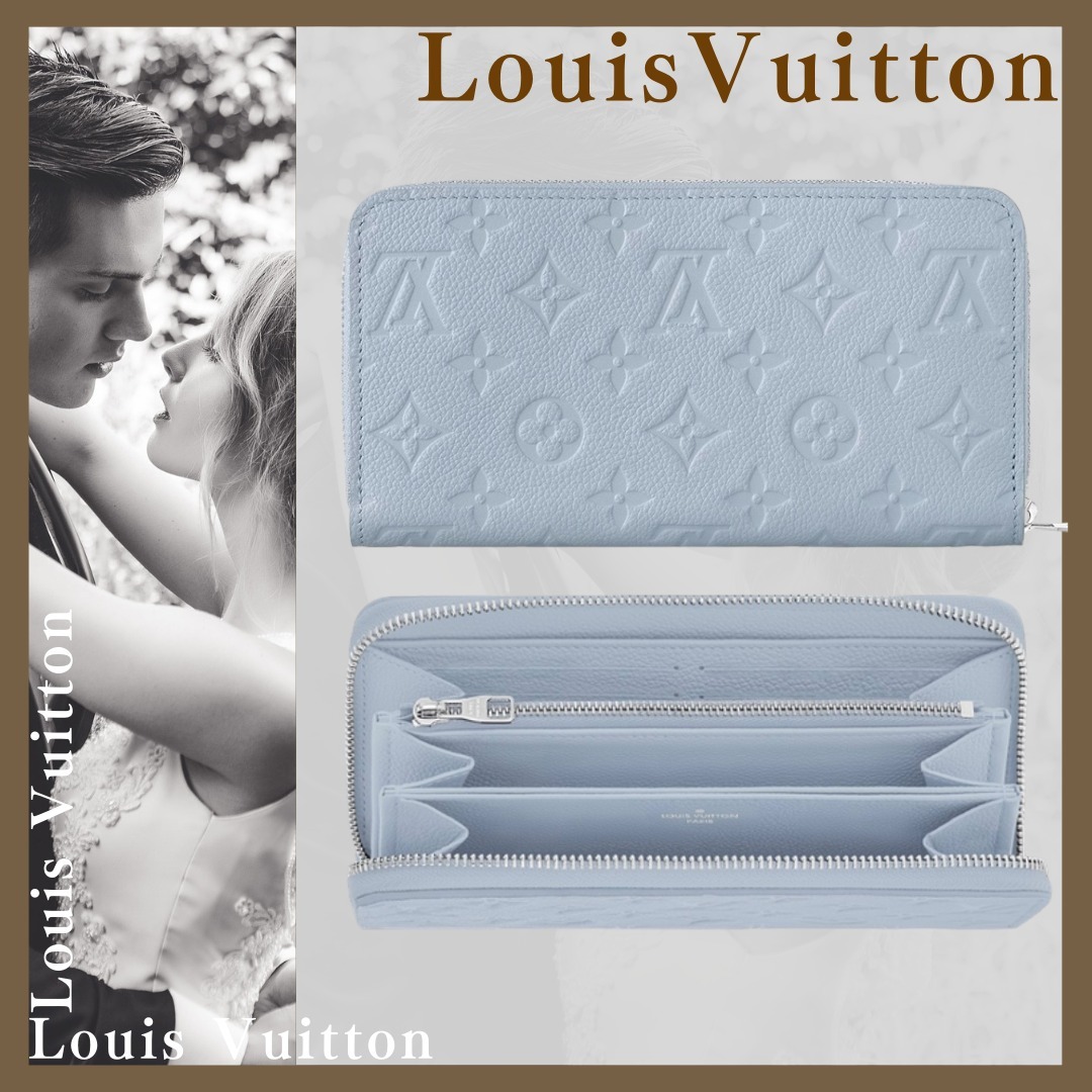 【淡色ブルーが上品】◆LouisVuitton◆ジッピー・ウォレット