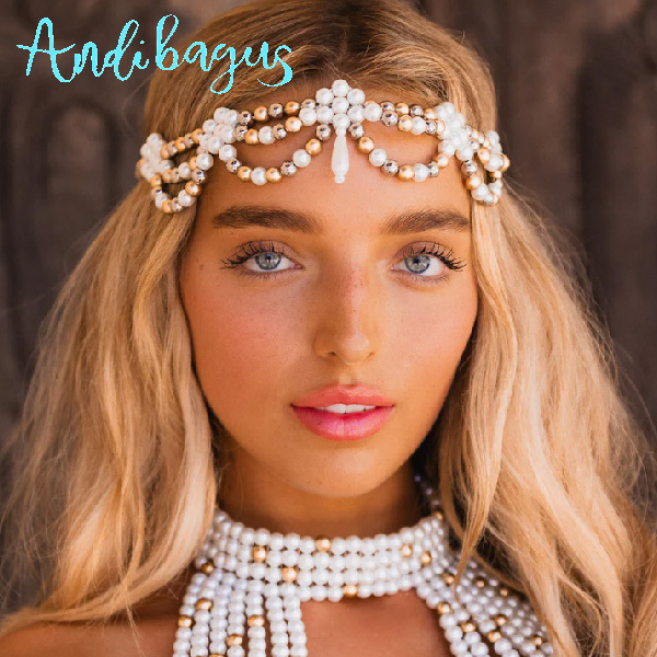 ANDI BAGUS☆Mata Tiara ビーズ ヘッドバンド ティアラ