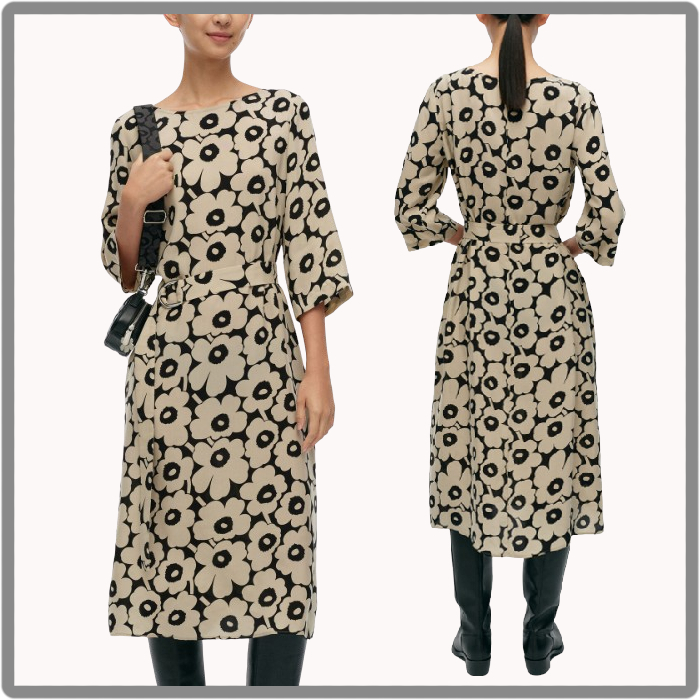24AW■marimekko■Tiheys Mini Unikko キュプラ ワンピース