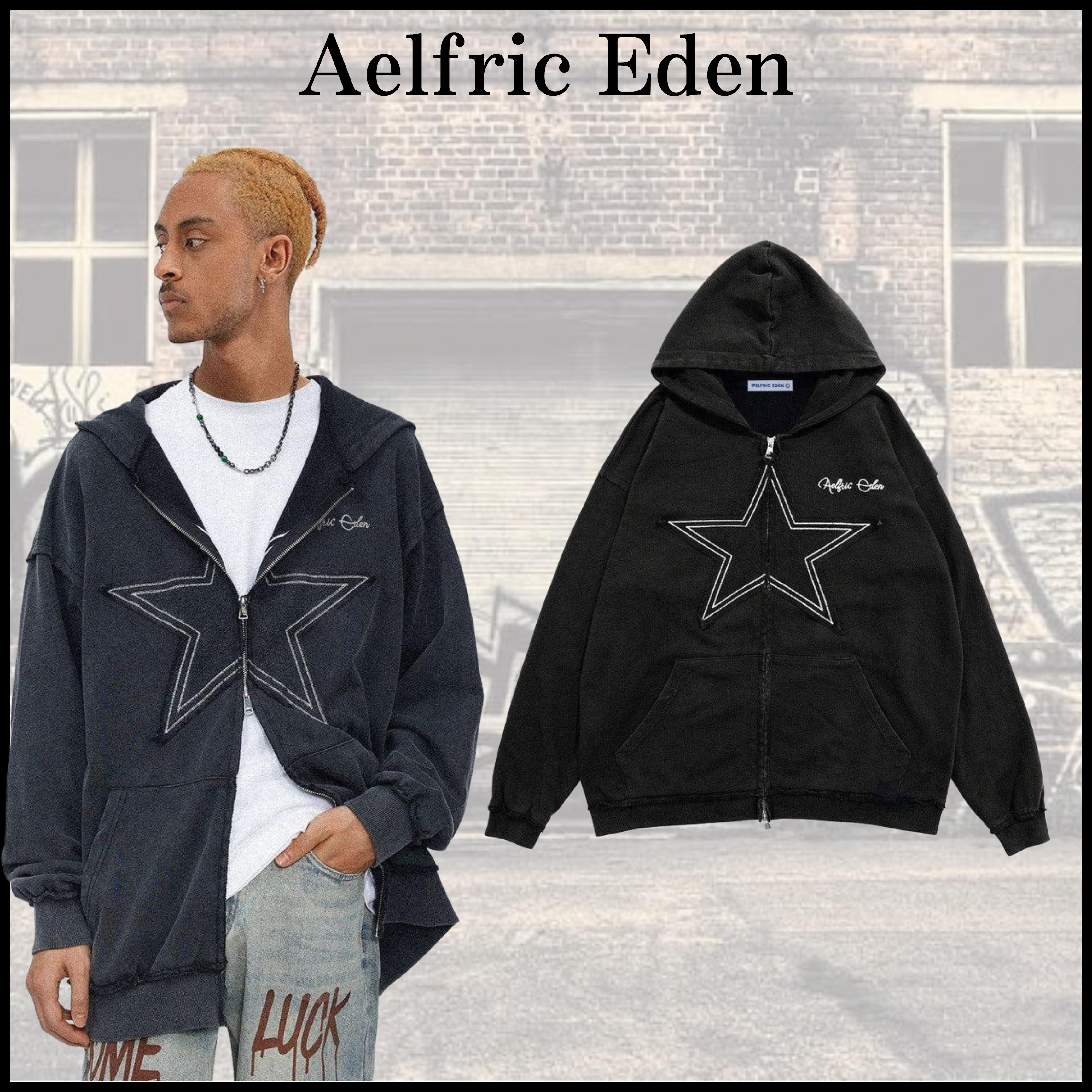 【Aelfric Eden】スター ウォッシュド ジップアップパーカー