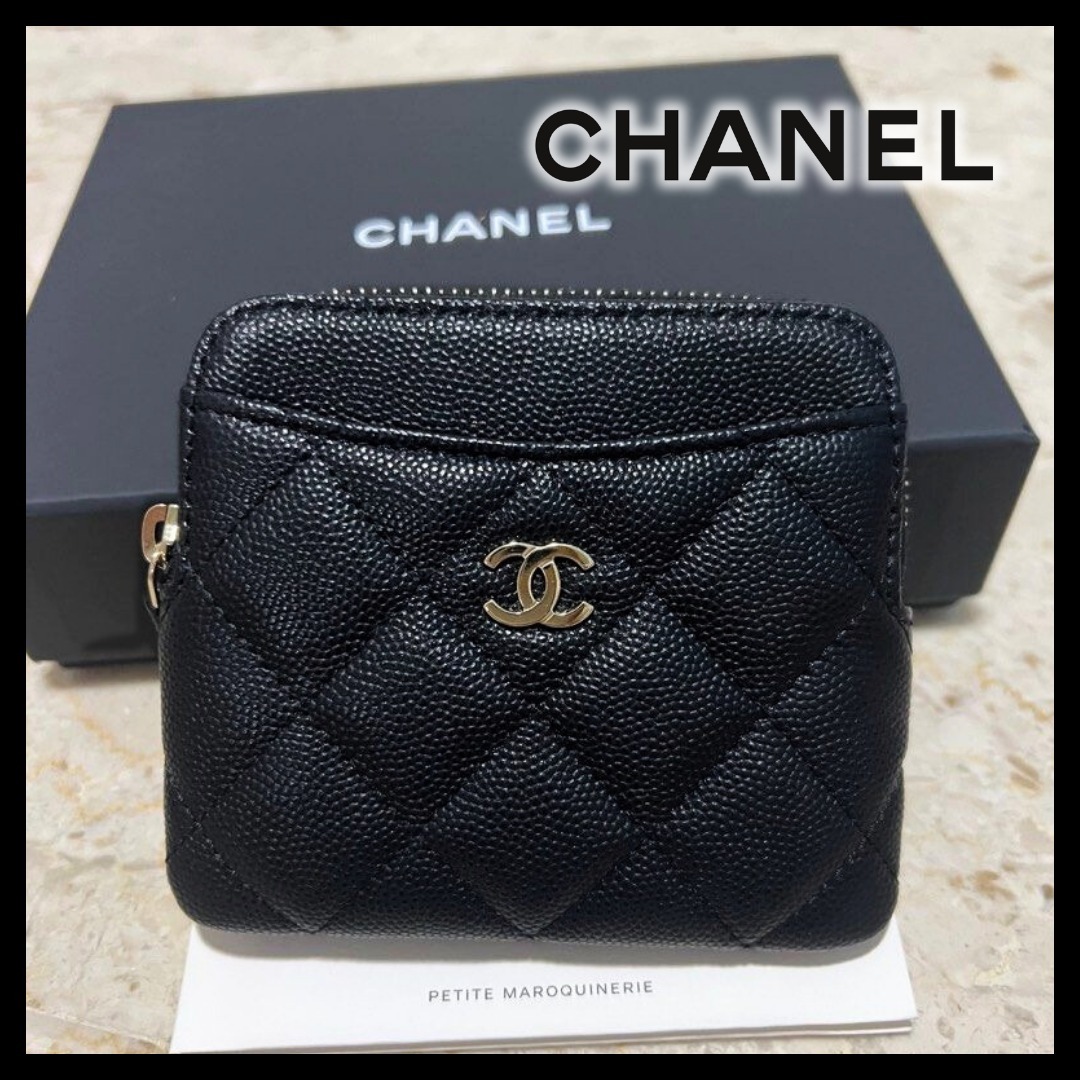 【大人気◆コンパクトなお財布♪】CHANEL コインケース CCマーク