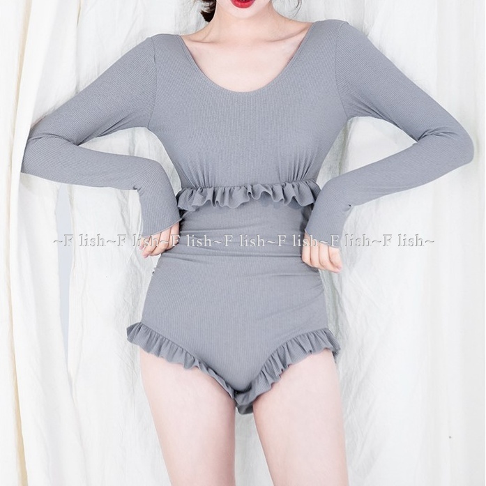 ワンピース ロングスリーブ フリルワンピース 長袖 M-XL b-2389