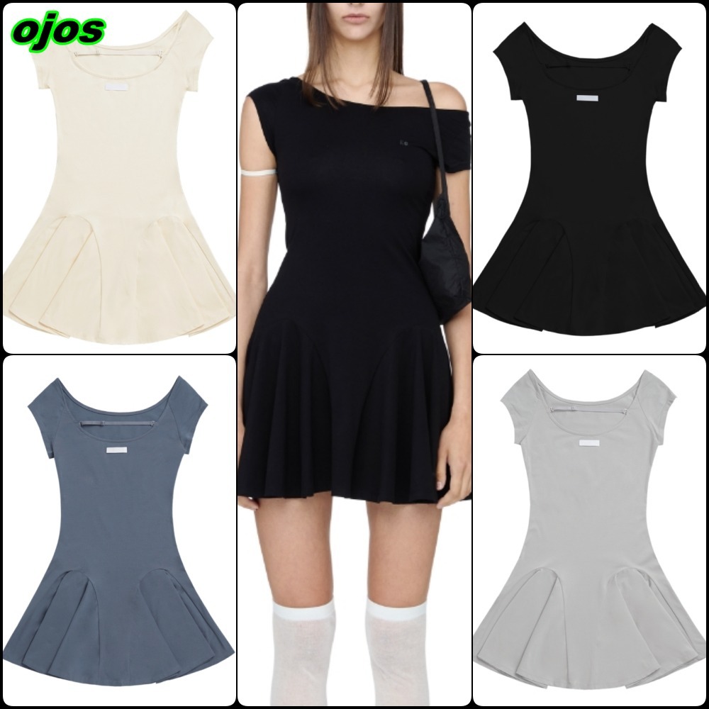 【OJOS】i:e Fluid Capsleeve Dress 01