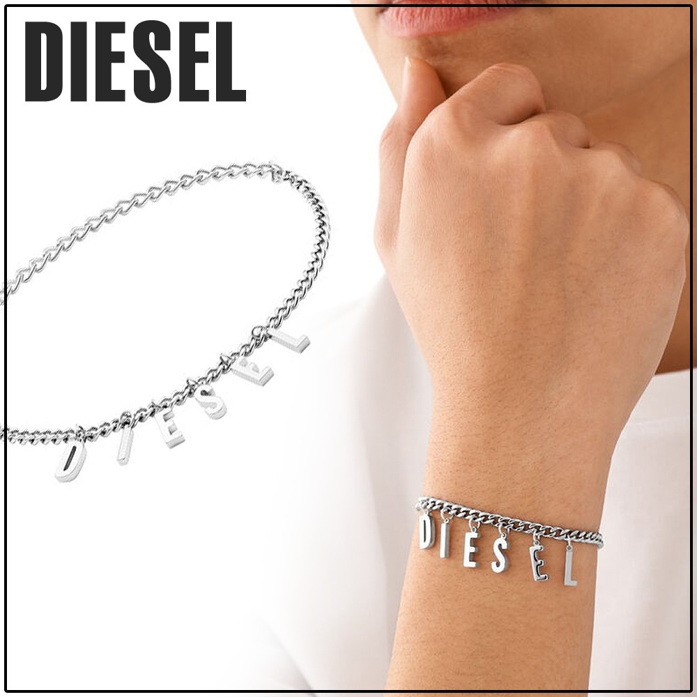 国内直営【DIESEL】Stainless steel chain bracelet/anklet