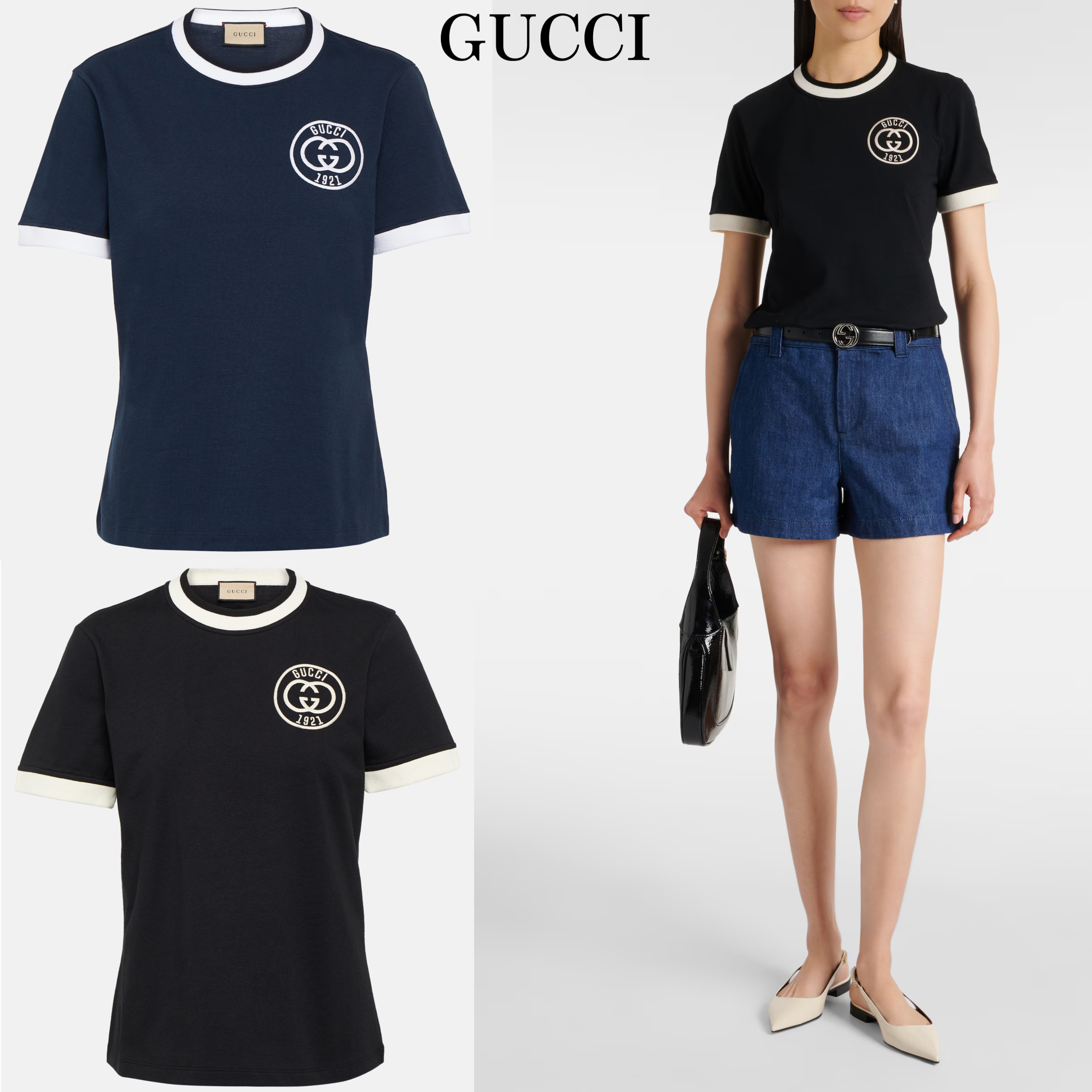 １着必須*GUCCI*インターロッキングG コットンTシャツ