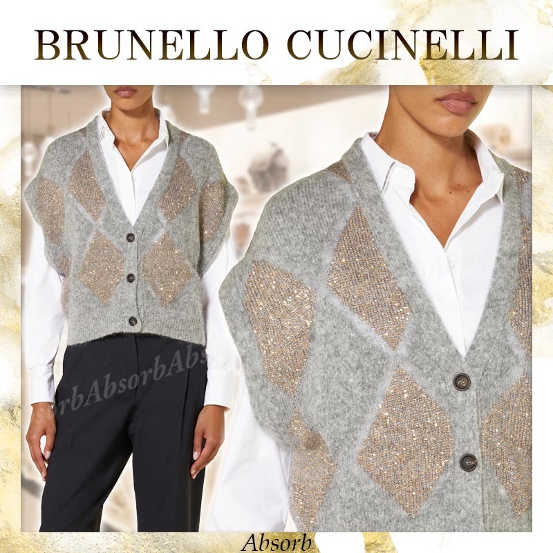 24AW NEW】BRUNELLO CUCINELLI / スパンコール ニットベスト