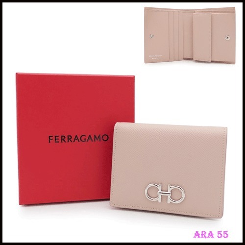 Ferragamo正規品/関税送料込み Gancini 半財布