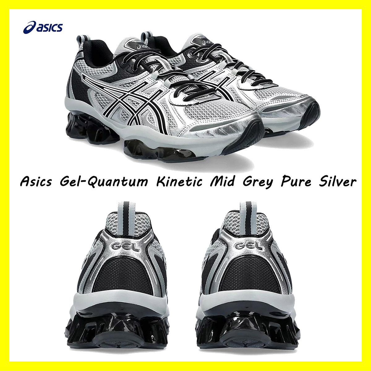 大人気 ★ Asics ★ Gel-Quantum Kinetic Mid Grey Pure Silver