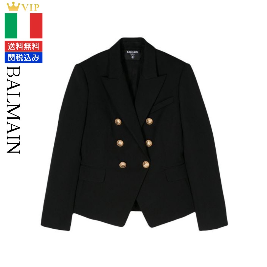 VIP【関税送料無料】希少 BALMAIN WOOL DOUBLE-BREASTED JACKET