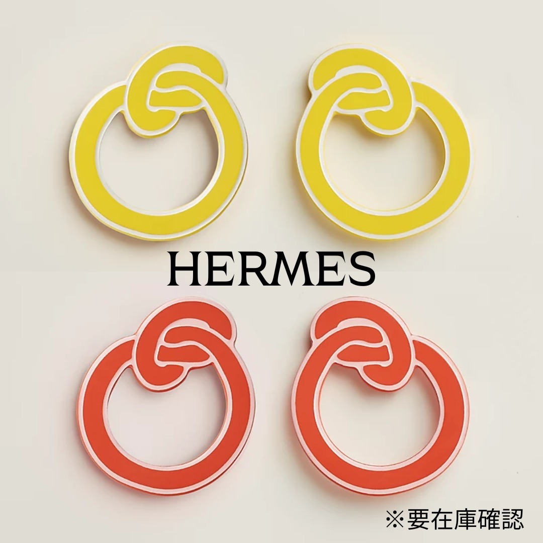 【HERMES】Noeud Marin earrings, large model