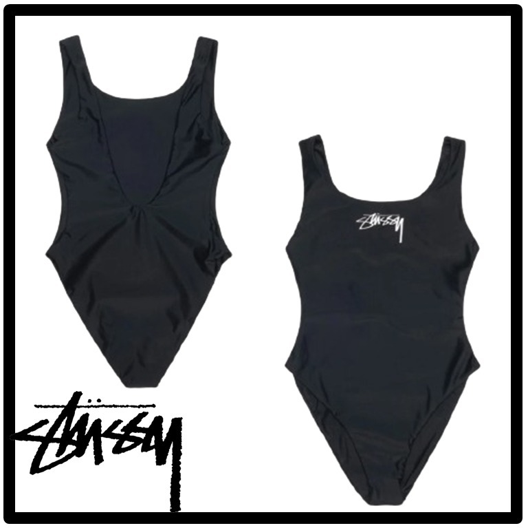 ☆送料・関税込☆STUSSY★Surf Stock One Piece Swimsuit Black