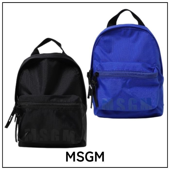 MSGM＊ロゴ入り ナイロン ミニ バックパック