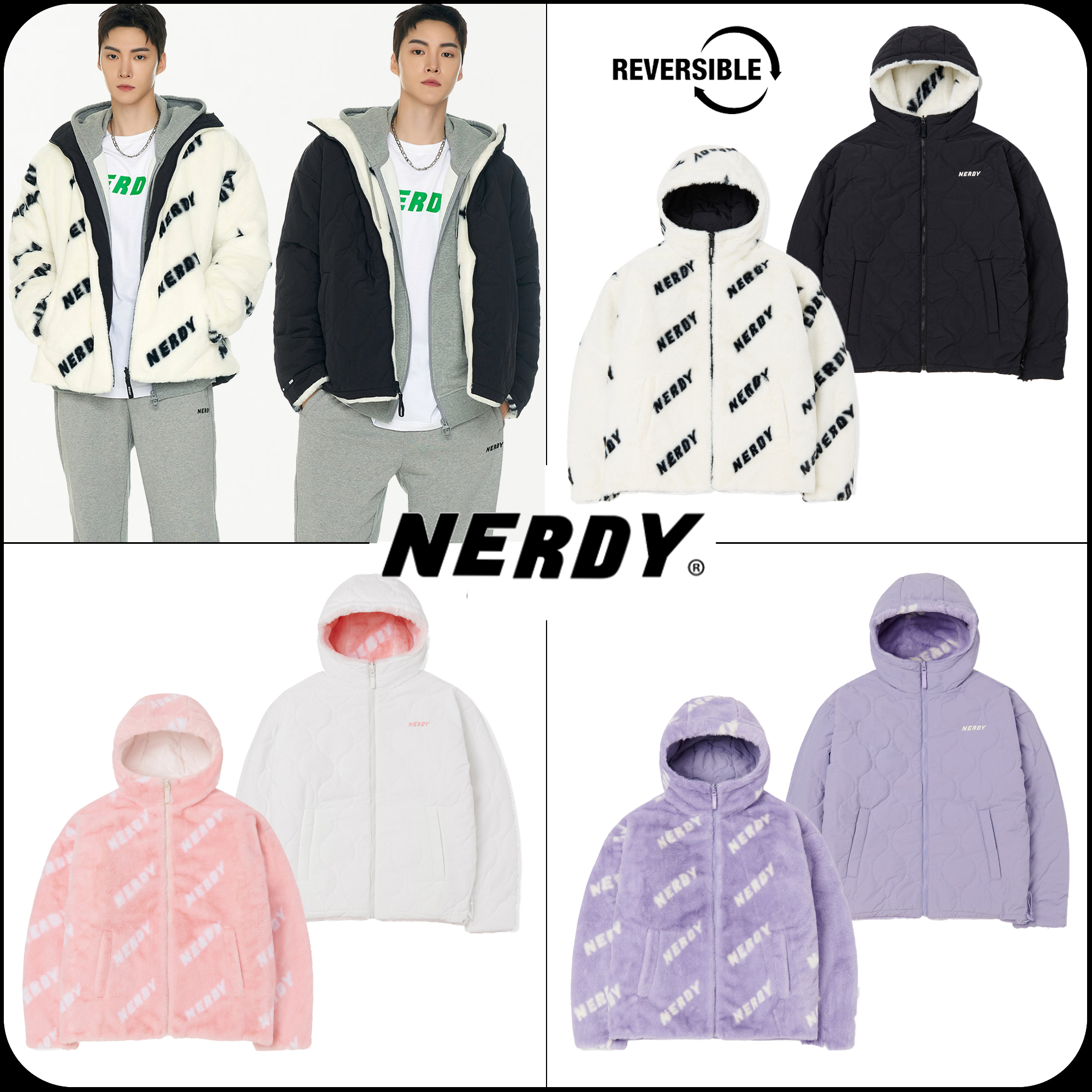 [ NERDY ]★韓国人気★MUHLY REVERSIBLE LOGO JACKET