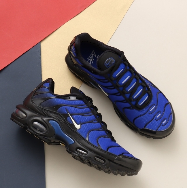 NIKE AIR MAX PLUS PRM BLACK/PHANTOM-RACER BLUE 国内発送